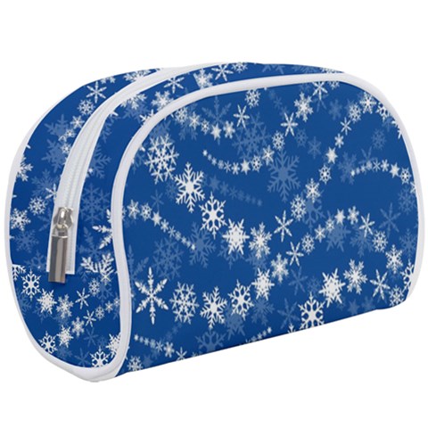 Snowflakes Winter Background Make Up Case (Large) from ArtsNow.com