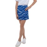 Snowflakes Winter Background Kids  Tennis Skirt