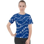 Snowflakes Winter Background Women s Sport Raglan T-Shirt