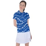 Snowflakes Winter Background Women s Polo T-Shirt