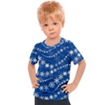 Snowflakes Winter Background Kids  Sports T-Shirt
