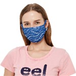 Snowflakes Winter Background Crease Cloth Face Mask (Adult)