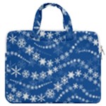 Snowflakes Winter Background MacBook Pro 16  Double Pocket Laptop Bag 