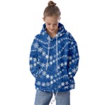 Snowflakes Winter Background Kids  Oversized Hoodie