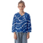 Snowflakes Winter Background Kids  Sailor Shirt