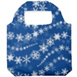 Snowflakes Winter Background Foldable Grocery Recycle Bag