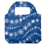 Snowflakes Winter Background Premium Foldable Grocery Recycle Bag