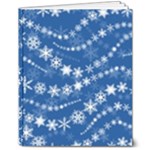 Snowflakes Winter Background 8  x 10  Hardcover Notebook