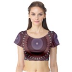 Art Pattern Design Short Sleeve Crop Top