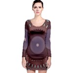 Art Pattern Design Long Sleeve Bodycon Dress