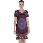 Art Pattern Design Short Sleeve Nightdress