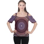 Art Pattern Design Cutout Shoulder T-Shirt