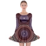 Art Pattern Design Long Sleeve Skater Dress