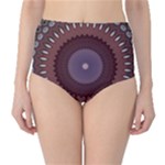 Art Pattern Design Classic High-Waist Bikini Bottoms