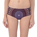 Art Pattern Design Mid-Waist Bikini Bottoms