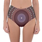 Art Pattern Design Reversible High-Waist Bikini Bottoms