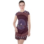Art Pattern Design Drawstring Hooded Dress
