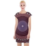 Art Pattern Design Cap Sleeve Bodycon Dress