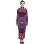 Art Pattern Design Turtleneck Maxi Dress