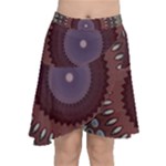 Art Pattern Design Chiffon Wrap Front Skirt