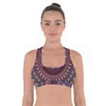 Art Pattern Design Cross Back Sports Bra
