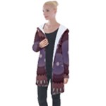 Art Pattern Design Longline Hooded Cardigan