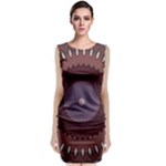 Art Pattern Design Sleeveless Velvet Midi Dress