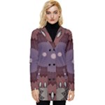 Art Pattern Design Button Up Hooded Coat 