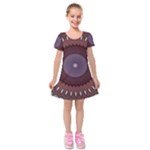 Art Pattern Design Kids  Short Sleeve Velvet Dress