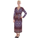 Art Pattern Design Velvet Maxi Wrap Dress