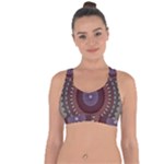 Art Pattern Design Cross String Back Sports Bra