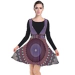 Art Pattern Design Plunge Pinafore Dress