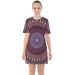Art Pattern Design Sixties Short Sleeve Mini Dress