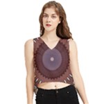 Art Pattern Design V-Neck Cropped Tank Top