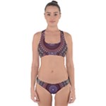 Art Pattern Design Cross Back Hipster Bikini Set