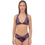 Art Pattern Design Double Strap Halter Bikini Set