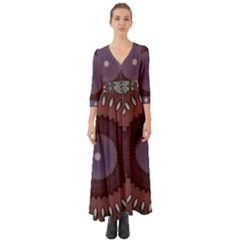 Button Up Boho Maxi Dress 
