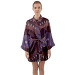 Art Pattern Design Long Sleeve Satin Kimono