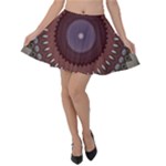 Art Pattern Design Velvet Skater Skirt