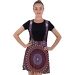 Art Pattern Design Velvet Suspender Skater Skirt