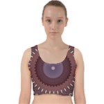 Art Pattern Design Velvet Racer Back Crop Top