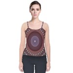 Art Pattern Design Velvet Spaghetti Strap Top