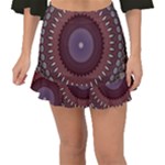 Art Pattern Design Fishtail Mini Chiffon Skirt