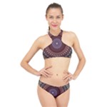 Art Pattern Design High Neck Bikini Set