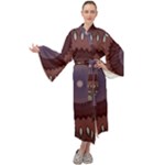 Art Pattern Design Maxi Velvet Kimono