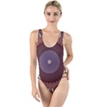 Art Pattern Design High Leg Strappy Swimsuit