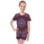 Art Pattern Design Kids  Mesh T-Shirt and Shorts Set