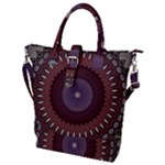 Art Pattern Design Buckle Top Tote Bag