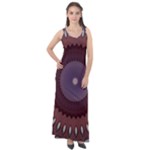 Art Pattern Design Sleeveless Velour Maxi Dress