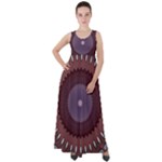 Art Pattern Design Empire Waist Velour Maxi Dress